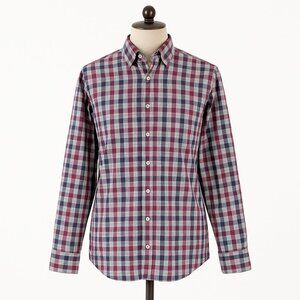 Peter Millar Men's Large Long Sleeve Button-down Collar Shirt Multicolor Plaid
